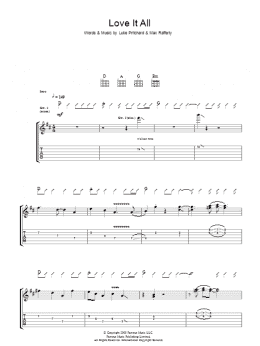 page one of Love It All (Guitar Tab)