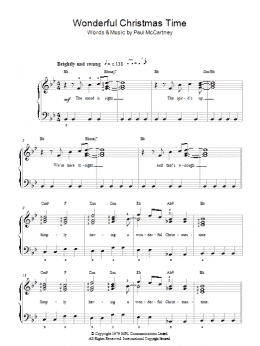 page one of Wonderful Christmastime (Easy Piano)