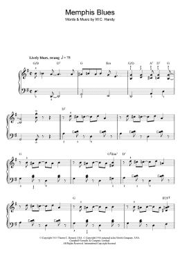 page one of Memphis Blues (Easy Piano)