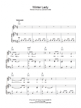 page one of Winter Lady (Piano, Vocal & Guitar Chords)