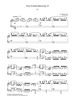 page one of Four Scottish Dances Op.59, No.4, Con Brio (Piano Solo)