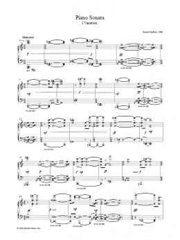 page one of Piano Sonata, I Variation (Piano Solo)