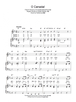 page one of O Canada! (Piano, Vocal & Guitar Chords)