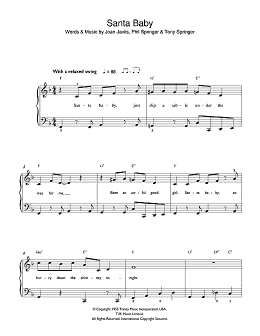 page one of Santa Baby (Beginner Piano)