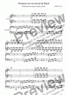 page one of Variation sur un Choral de Bach