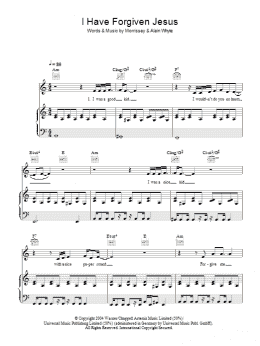 page one of I Have Forgiven Jesus (Piano, Vocal & Guitar Chords)