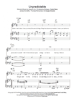 page one of Unpredictable (Piano, Vocal & Guitar Chords)