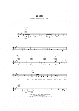 page one of Jolene (Lead Sheet / Fake Book)