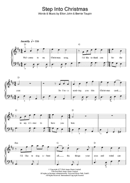 page one of Step Into Christmas (Beginner Piano)