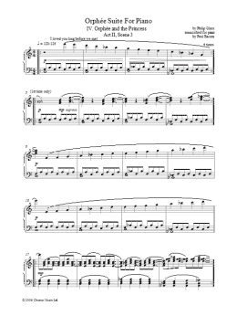 page one of Orphee Suite For Piano, IV. Orphee And The Princess, Act II, Scene 3 (Piano Solo)