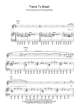 page one of Trains To Brazil (Piano, Vocal & Guitar Chords)