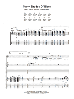 page one of Many Shades Of Black (Guitar Tab)