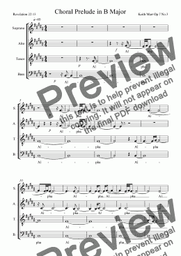 page one of Choral Prelude Op.7.3