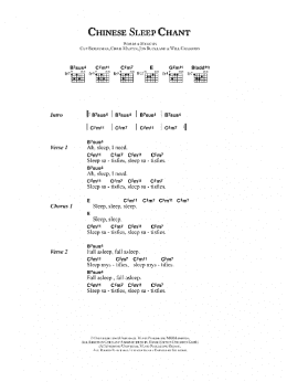 page one of Chinese Sleep Chant (Guitar Chords/Lyrics)