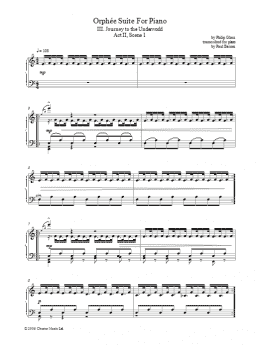 page one of Orphee Suite For Piano, III. Journey To The Underworld, Act II, Scene 1 (Piano Solo)
