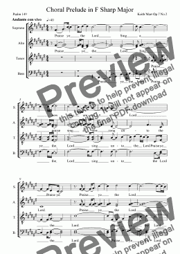page one of Choral Prelude Op.7.2