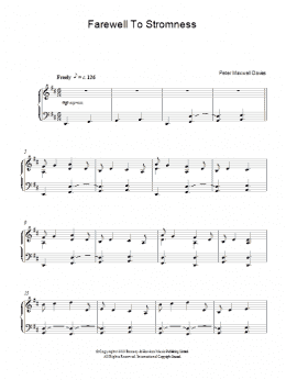 page one of Farewell To Stromness (Piano Solo)