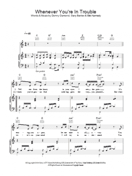 page one of Whenever You're In Trouble (Piano, Vocal & Guitar Chords)