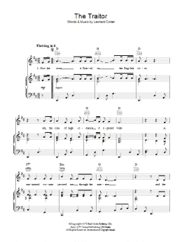 page one of The Traitor (Piano, Vocal & Guitar Chords)
