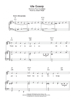 page one of Idle Gossip (Piano, Vocal & Guitar Chords)