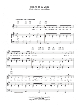 page one of There Is A War (Piano, Vocal & Guitar Chords)