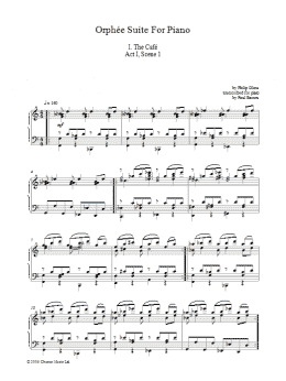 page one of Orphee Suite For Piano, I. The Cafe, Act I, Scene 1 (Piano Solo)
