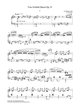 page one of Four Scottish Dances Op.59, No.1, Pesante (Piano Solo)