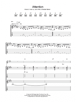 page one of Attention (Guitar Tab)