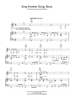 page one of Sing Another Song, Boys (Piano, Vocal & Guitar Chords)
