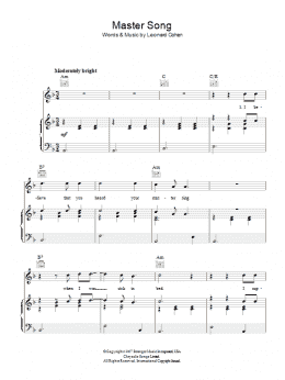 page one of Master Song (Piano, Vocal & Guitar Chords)