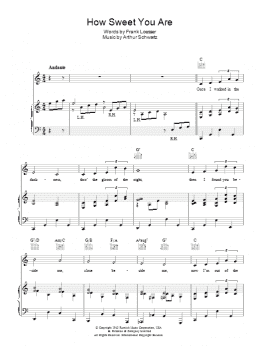 page one of How Sweet You Are (Piano, Vocal & Guitar Chords)