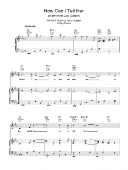 page one of How Can I Tell Her (theme from Lucy Gallant) (Piano, Vocal & Guitar Chords)