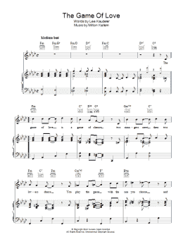 page one of The Game Of Love (Piano, Vocal & Guitar Chords)