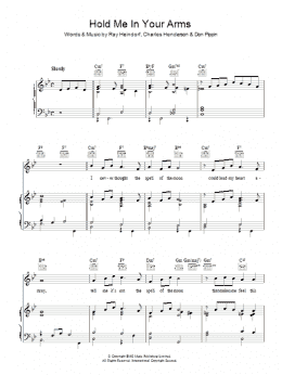 page one of Hold Me In Your Arms (Piano, Vocal & Guitar Chords)