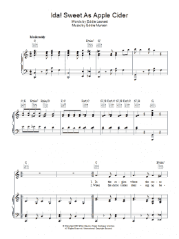 page one of Ida! Sweet As Apple Cider (Piano, Vocal & Guitar Chords)