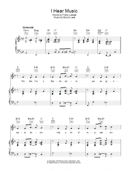 page one of I Hear Music (Piano, Vocal & Guitar Chords)