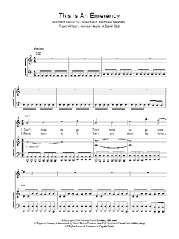 page one of This Is An Emergency (Piano, Vocal & Guitar Chords)