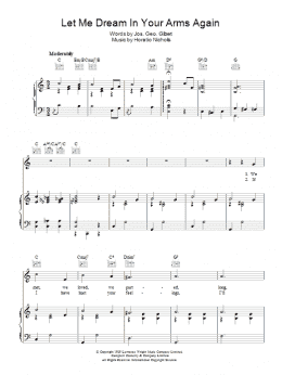 page one of Let Me Dream In Your Arms Again (Piano, Vocal & Guitar Chords)