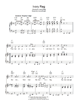 page one of Ivory Rag (Piano, Vocal & Guitar Chords)