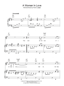 page one of A Woman In Love (Piano, Vocal & Guitar Chords)