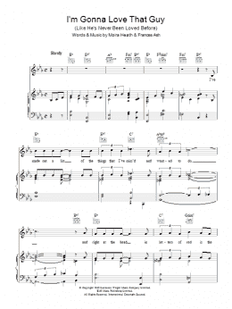 page one of I'm Gonna Love That Guy (Like He's Never Been Loved Before) (Piano, Vocal & Guitar Chords)
