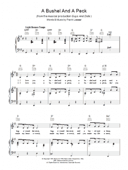 page one of A Bushel And A Peck (Piano, Vocal & Guitar Chords)