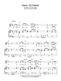page one of Salve, Oh Patria! (Ecuadorian National Anthem) (Piano, Vocal & Guitar Chords)