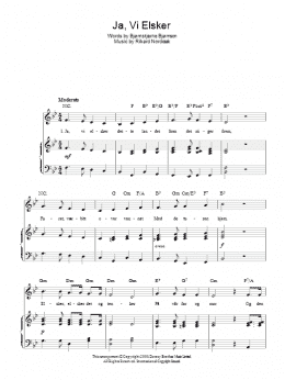 page one of Ja, Vi Elsker (Norwegian National Anthem) (Piano, Vocal & Guitar Chords)