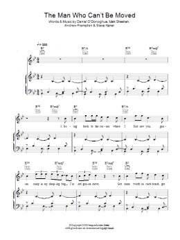 page one of The Man Who Can't Be Moved (Piano, Vocal & Guitar Chords)