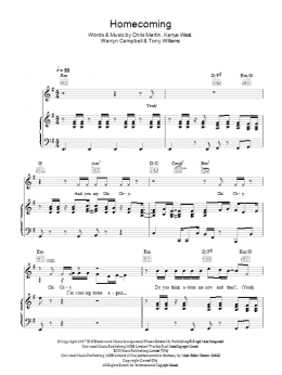 page one of Homecoming (Piano, Vocal & Guitar Chords)
