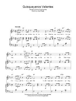 page one of Quisqueyanos Valientes (Dominican Republic National Anthem) (Piano, Vocal & Guitar Chords)