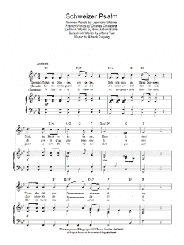 page one of Schweizer Psalm (Swiss National Anthem) (Piano, Vocal & Guitar Chords)