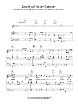 page one of Death Will Never Conquer (Piano, Vocal & Guitar Chords)