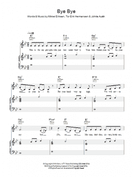 page one of Bye Bye (Piano, Vocal & Guitar Chords)